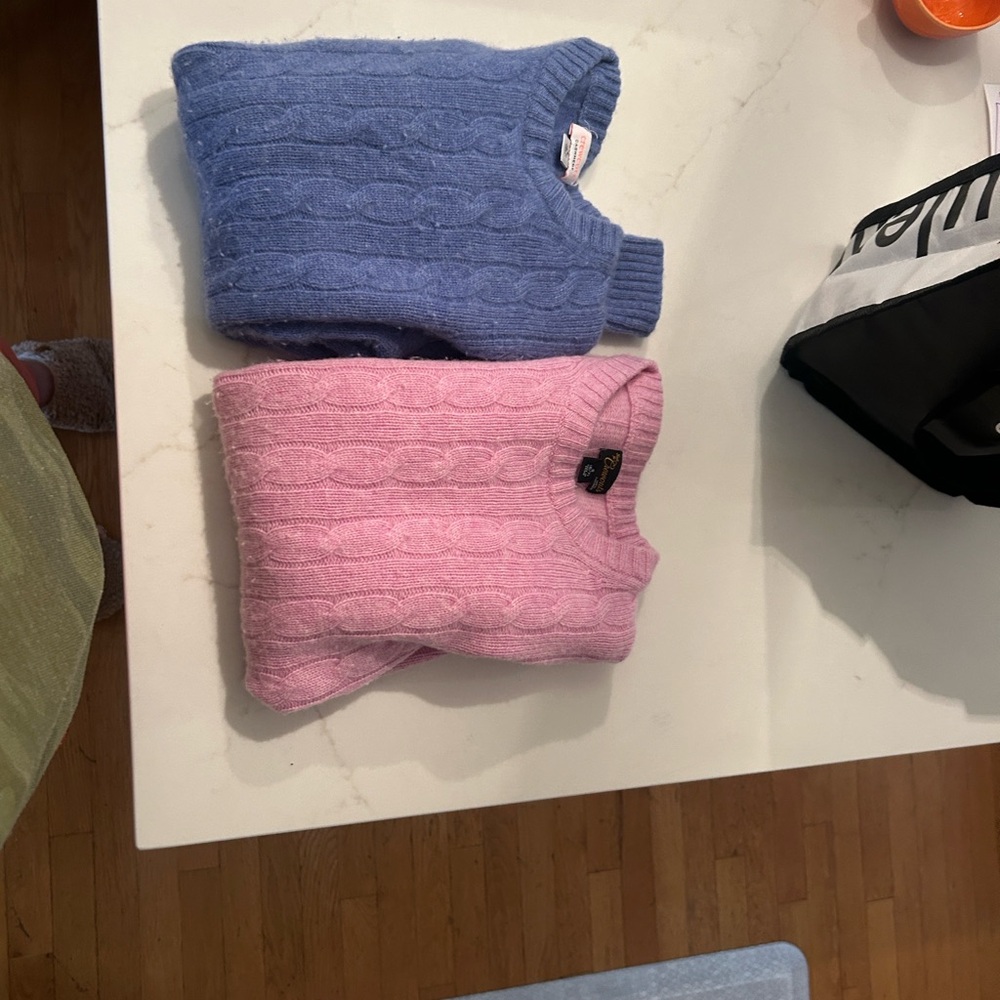 Crewcuts Cable Knit Sweater - Blue and Pink